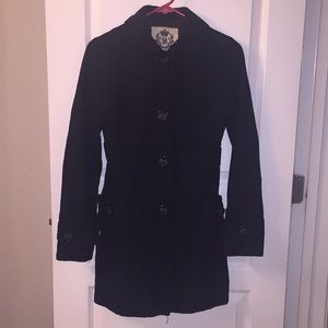 BB Dakota black single breasted wool coat XS